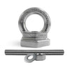 Kit 3 unid Olhal Ancoragem + 3 Barras 14cm Inox Linha De Vida 25kn + BRINDE Porcas e Arruelas