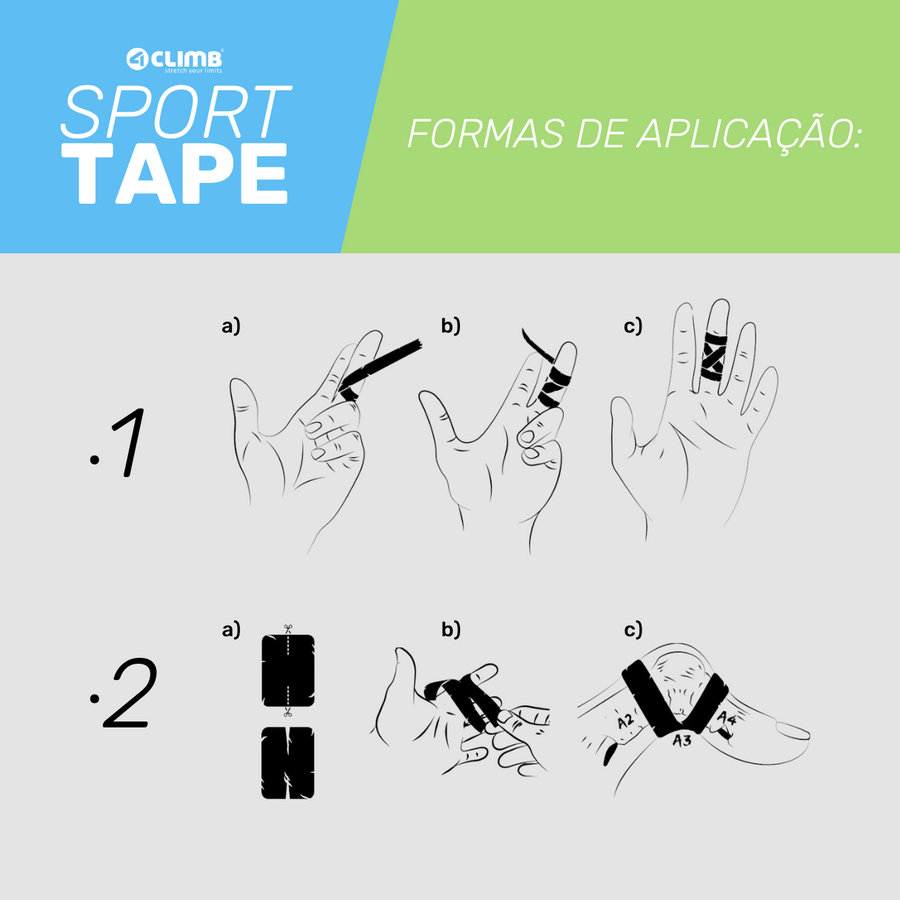 Kit 3 und. Esparadrapo Esportivo SPORT TAPE 4climb Variado