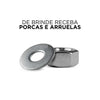 Kit 30 Unidades de Olhal Ancoragem e Barra 14cm Inox Linha De Vida 25kn + BRINDE Porcas e Arruelas