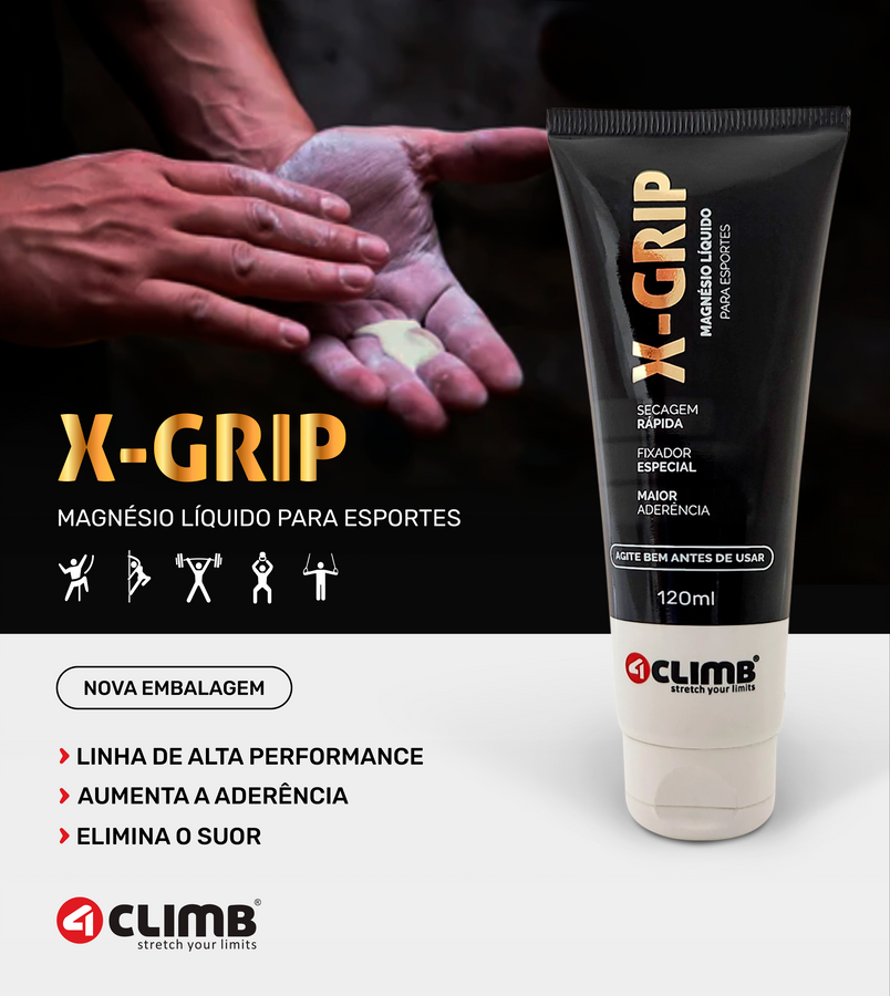 KIT 03 unidades X-GRIP Magnésio Líquido 120ml