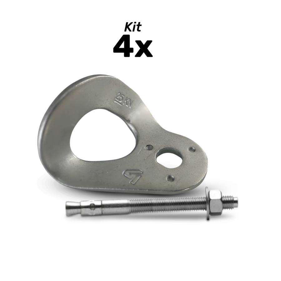 Kit 4Und Chapeleta e 4und Parabolt Aço 3/8x3.3/4