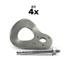 Kit 4Und Chapeleta e 4und Parabolt Aço 3/8x3.3/4