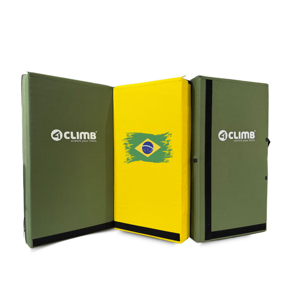 Crash Pad Triplo Verde e Amarelo