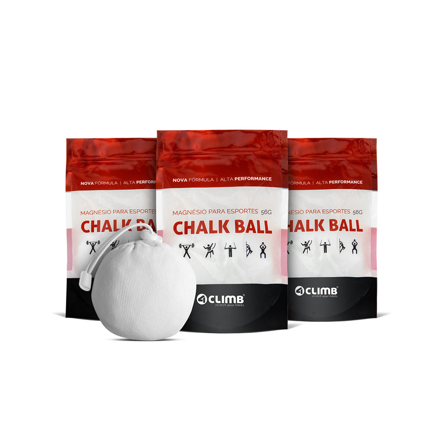 Kit 3 Unidades Magnésio Refil Chalk Ball 56g