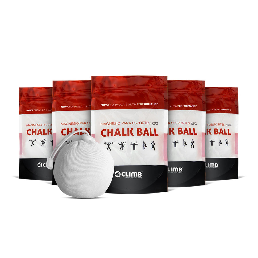 Kit 5 Unidades Magnésio Refil Chalk Ball 56g