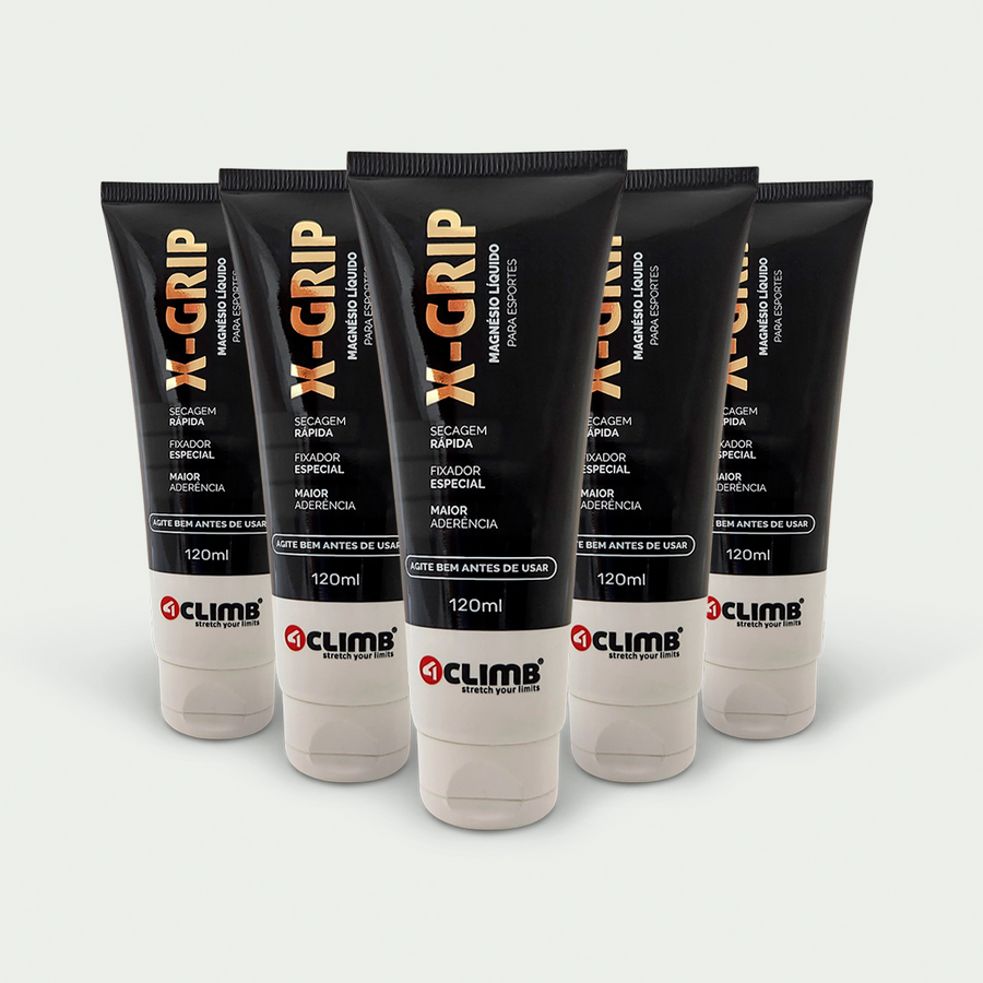 KIT 05 unidades X-GRIP Magnésio Líquido 120ml