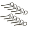 Kit 15 Unidades de Olhal Ancoragem e Barra 14cm Inox Linha De Vida 25kn