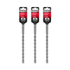 Kit 3 Unid Broca Concreto SDS Plus MTX Profissional 10mm x 210mm