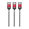 Kit 3 Unid Broca Concreto SDS Plus MTX Profissional 14mm x 210mm
