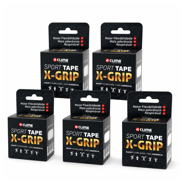 Kit 5 Unid Esparadrapo Esportivo SPORT TAPE X-GRIP 4climb
