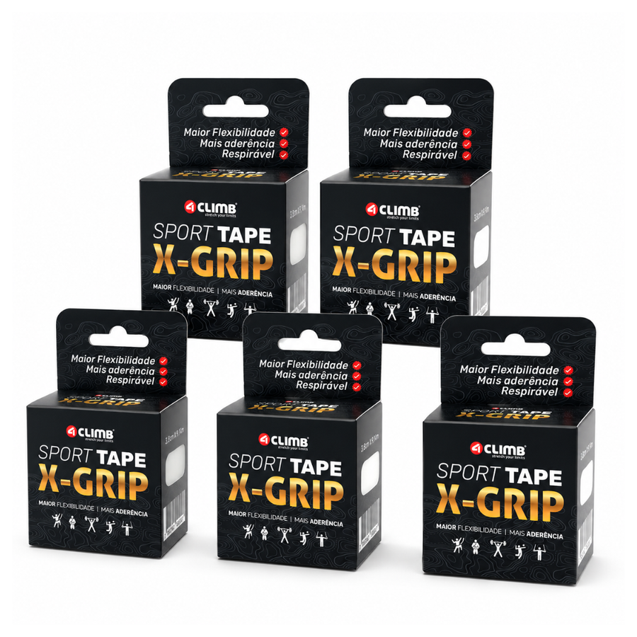 Kit 5 Unid Esparadrapo Esportivo SPORT TAPE X-GRIP 4climb