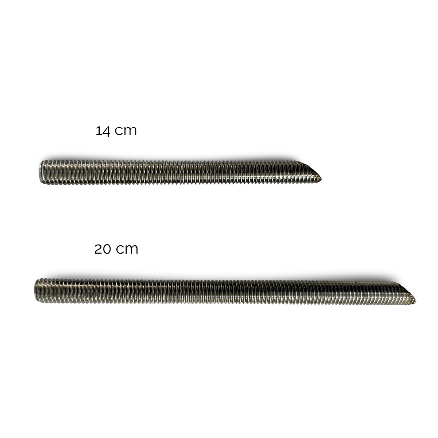 Barra Roscada Inox 304 1/2 13 Fios Chanfrada 14cm