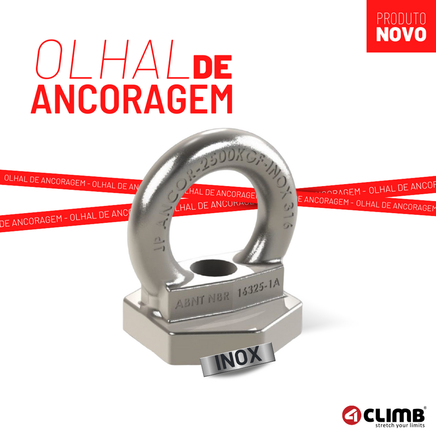 Kit 40 unid. Olhal de Ancoragem INOX 25kn linha de vida