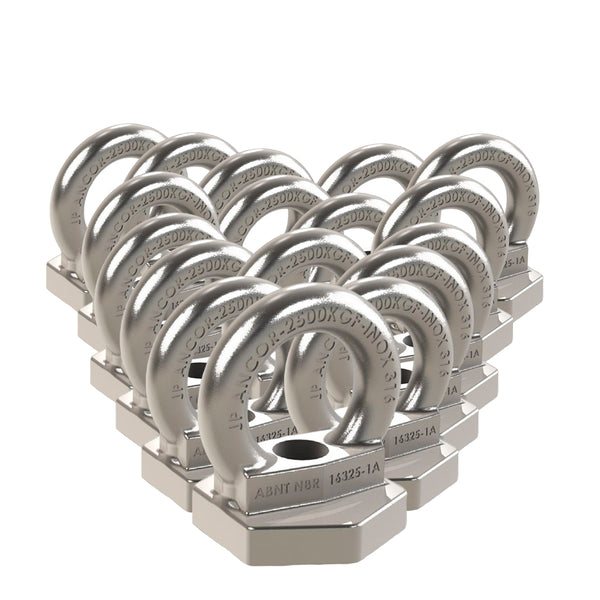 Kit 46 unid. Olhal de Ancoragem INOX 25kn linha de vida