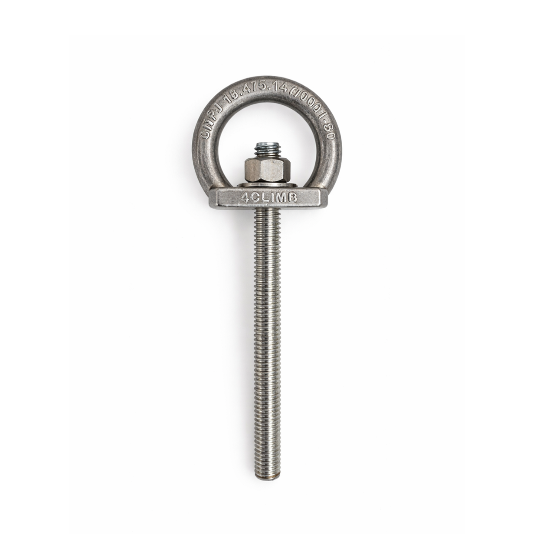 Kit Olhal de Ancoragem Aço Inox 304 15kn + Barra 14cm + Brinde Linha Profissional 4climb