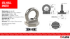 Kit 12 unidades Olhal de Ancoragem INOX 25kn linha de vida