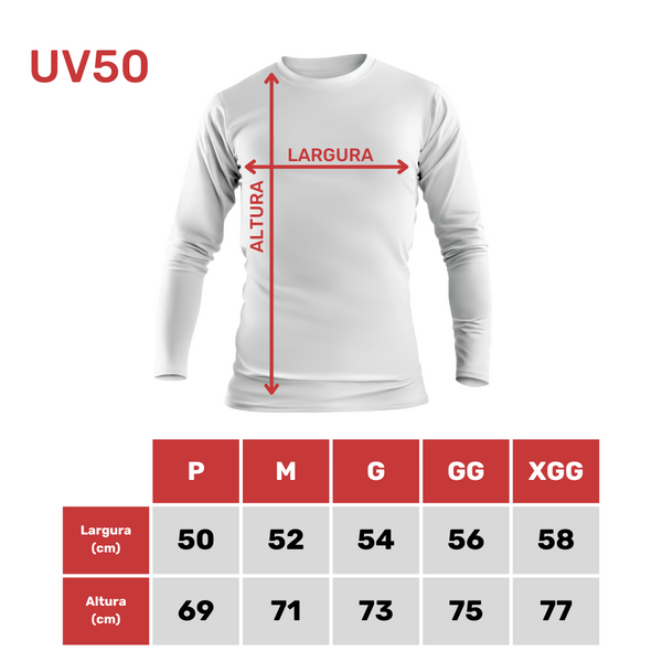 Dry Fit UV50 Manga Longa Masculino