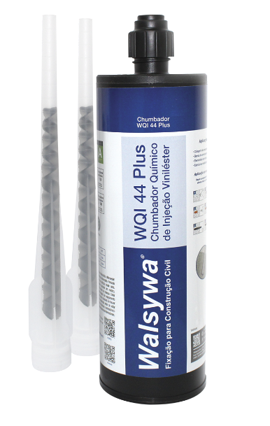Kit 10 Unidades de Olhal Ancoragem + 10 Barras 14cm Inox + Chumbador Químico WQI 44 345ml Linha De Vida 25kn