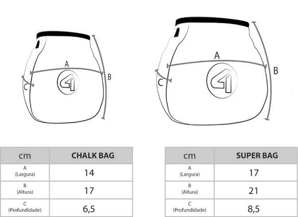 Chalk Bag Médio - Saco para Magnésio 4climb Lateral