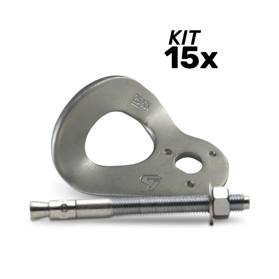 Kit 15x Chapeleta e 15x Parabolt Aço 3/8x3.3/4