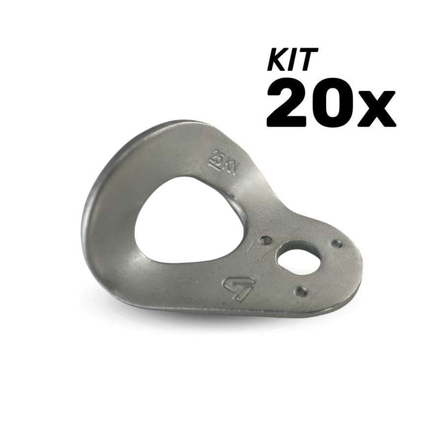 Kit 20x Chapeleta Aço