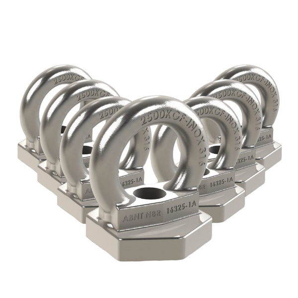 Kit 25 unidades Olhal de Ancoragem INOX 25kn linha de vida