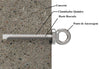 Kit 10 Unidades de Olhal Ancoragem e Barra 14cm Inox Linha De Vida 25kn