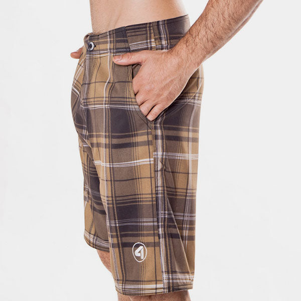 OUTLET - Bermuda Walker Xadrez Marrom - GG