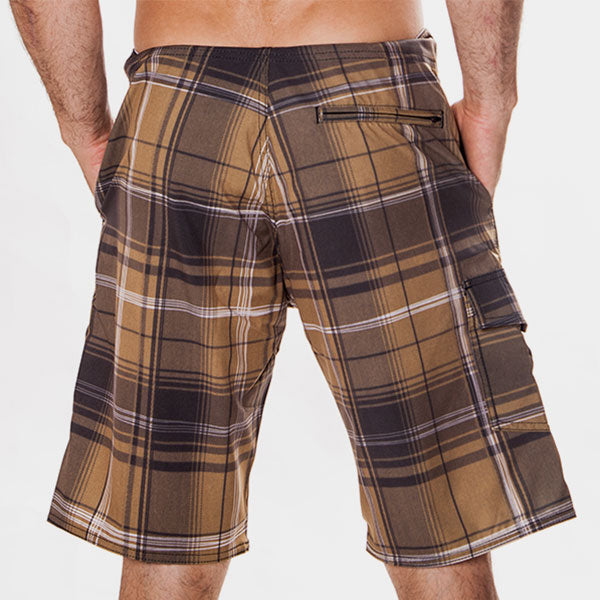 OUTLET - Bermuda Walker Xadrez Marrom - GG