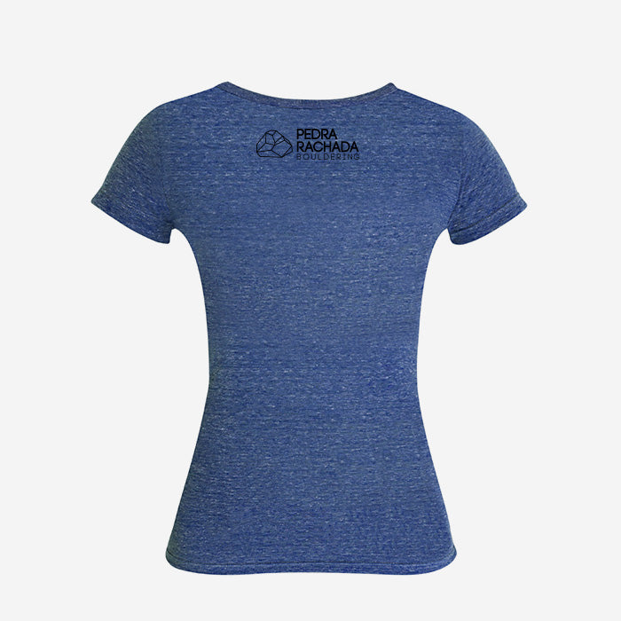 OUTLET - Camiseta Dry Confort Pedra Rachada Feminino Azul Mescla